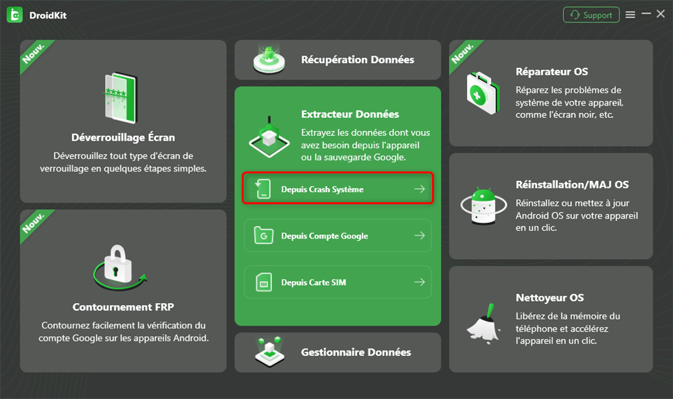 Choisir - Depuis Crash Système