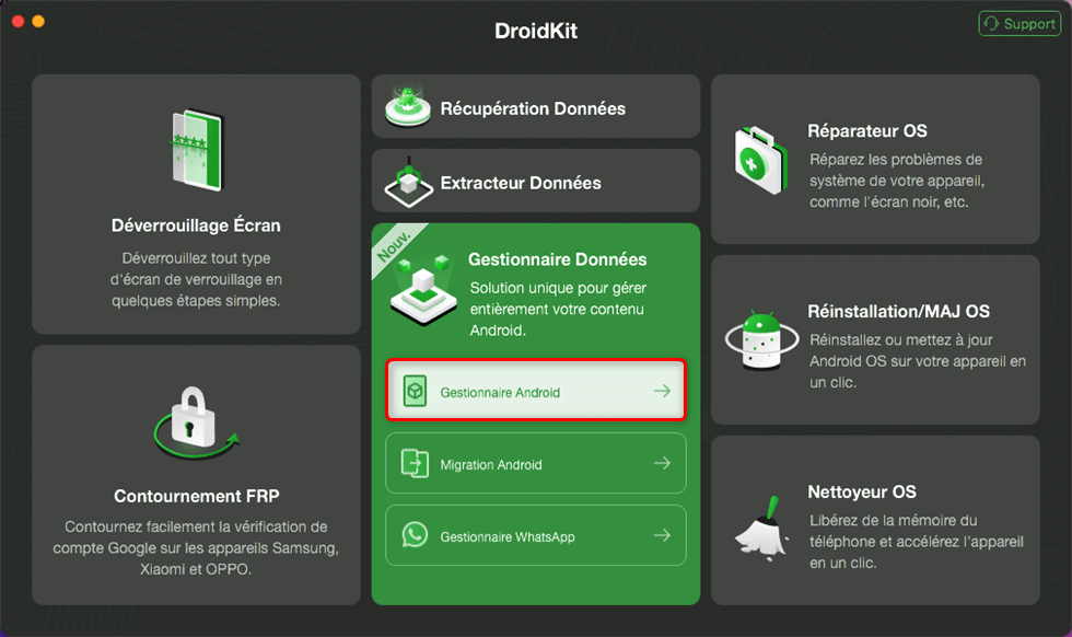 Choisir - Gestionnaire Android