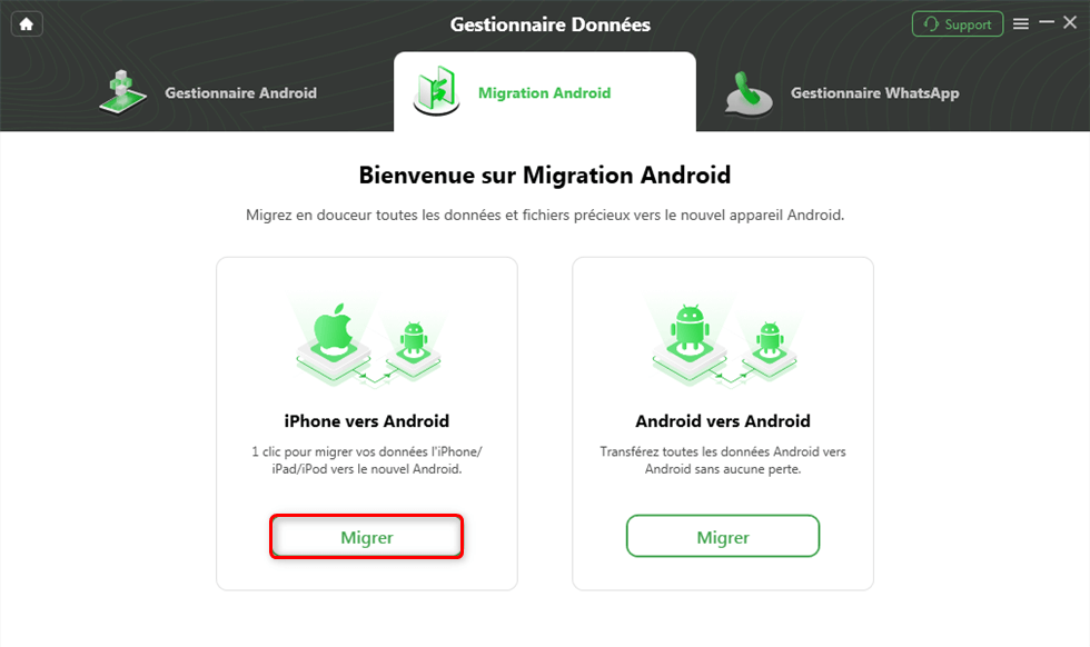 Choisir - iPhone vers Android