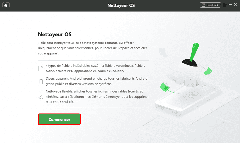 Cliquez sur Commencer