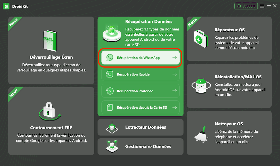 Récupération de WhatsApp