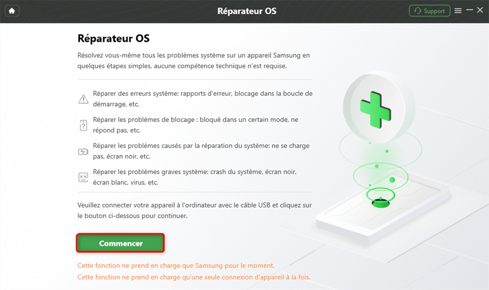 Commencer à réparer des problèmes-OS