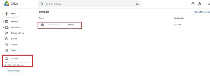 Google Drive-Telecharger sauvegarde