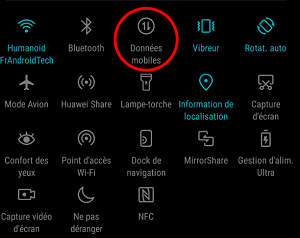 Activer le réseau de données mobiles