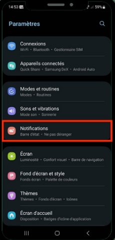 Types de notifications