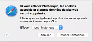 Safari - Éffacer l'historique