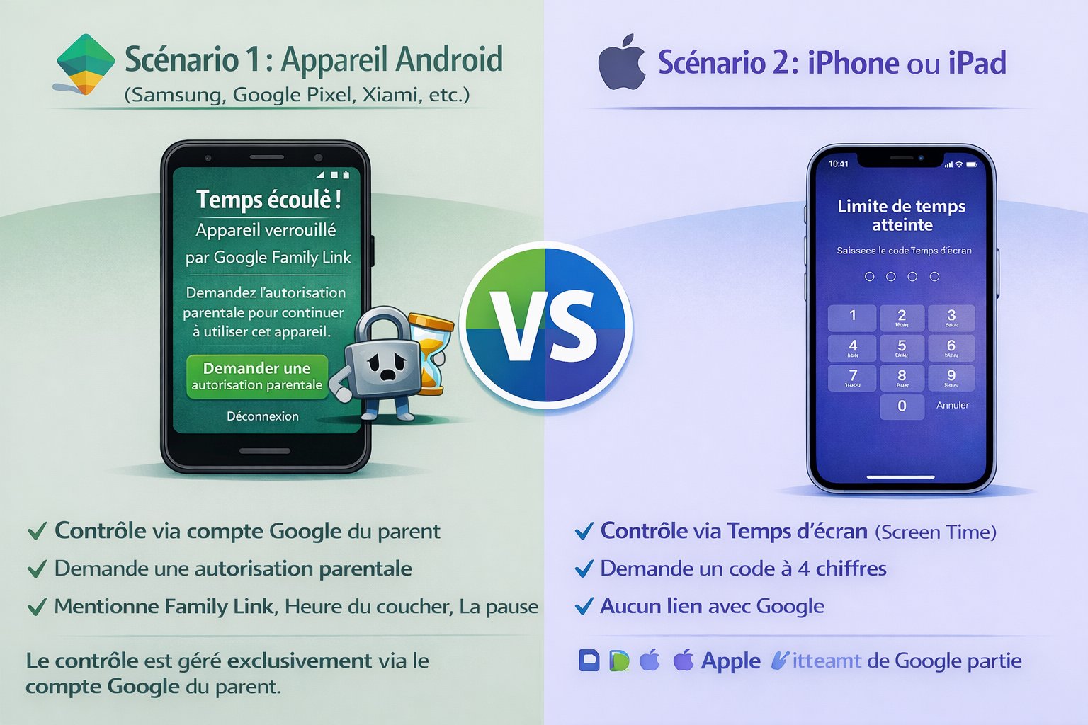 Family Link VS Temps d’écran 