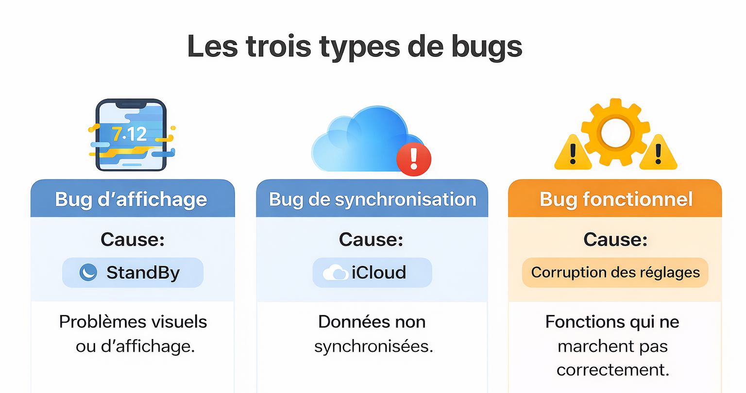 Les différentes causes du bug temps d'écran iPhone