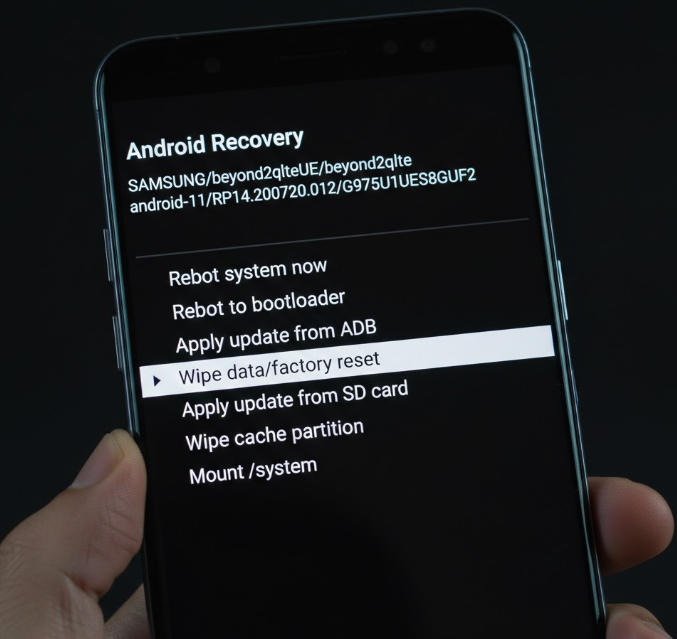 Écran Recovery Mode Android 