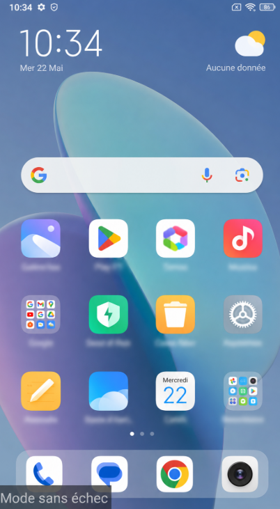 Démarrer un Redmi en Mode sans échec pour diagnostiquer un bootloop