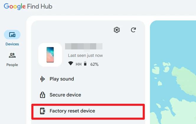 Réinitialiser un téléphone Android verrouillé avec Google Find Hub