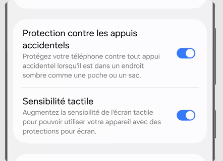 Activer la sensibilité tactile sur un Samsung Galaxy