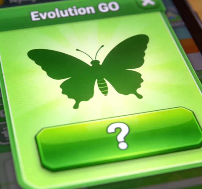 bouton d'évolution vert dans Pokémon GO
