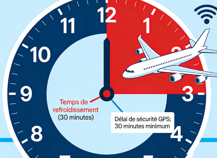 Délai de sécurité pour le changement de localisation GPS