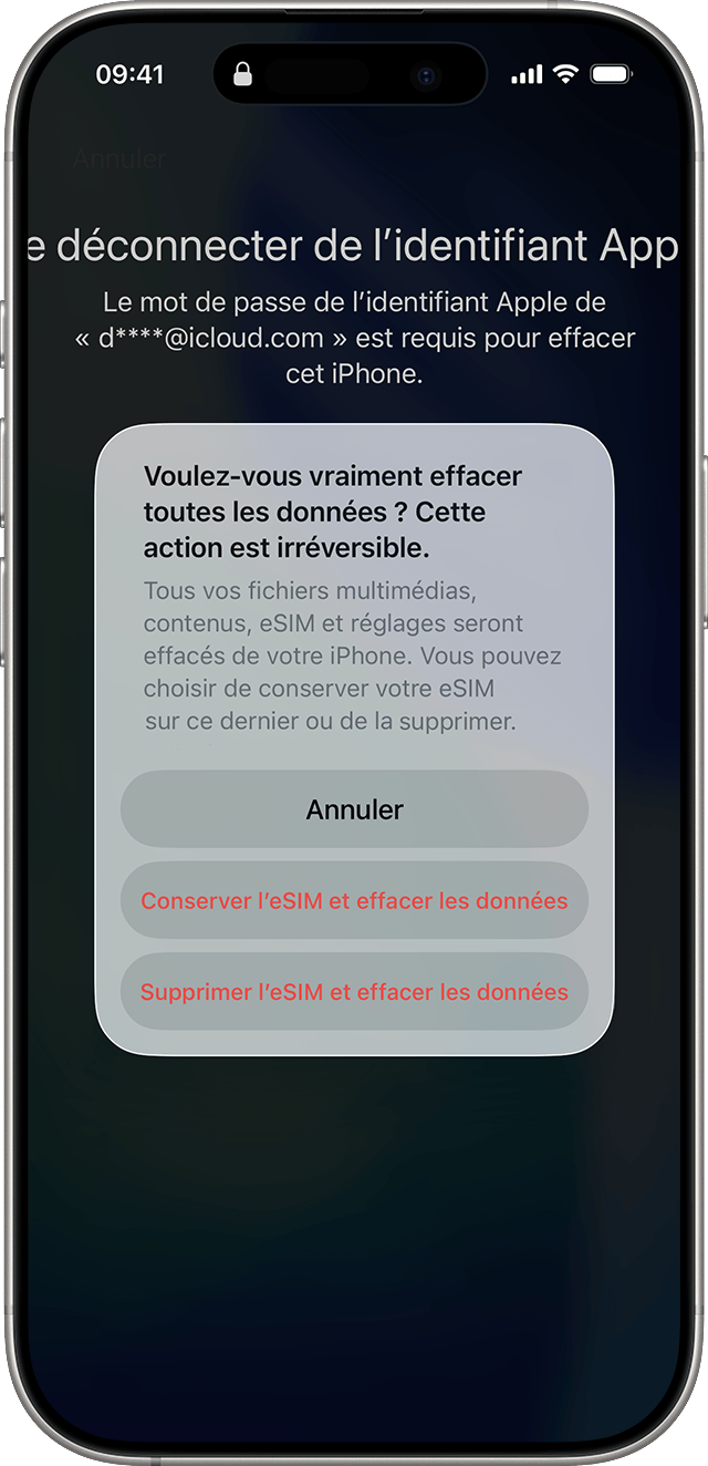 Effacer un iPhone sans ordinateur après avoir oublié le code
