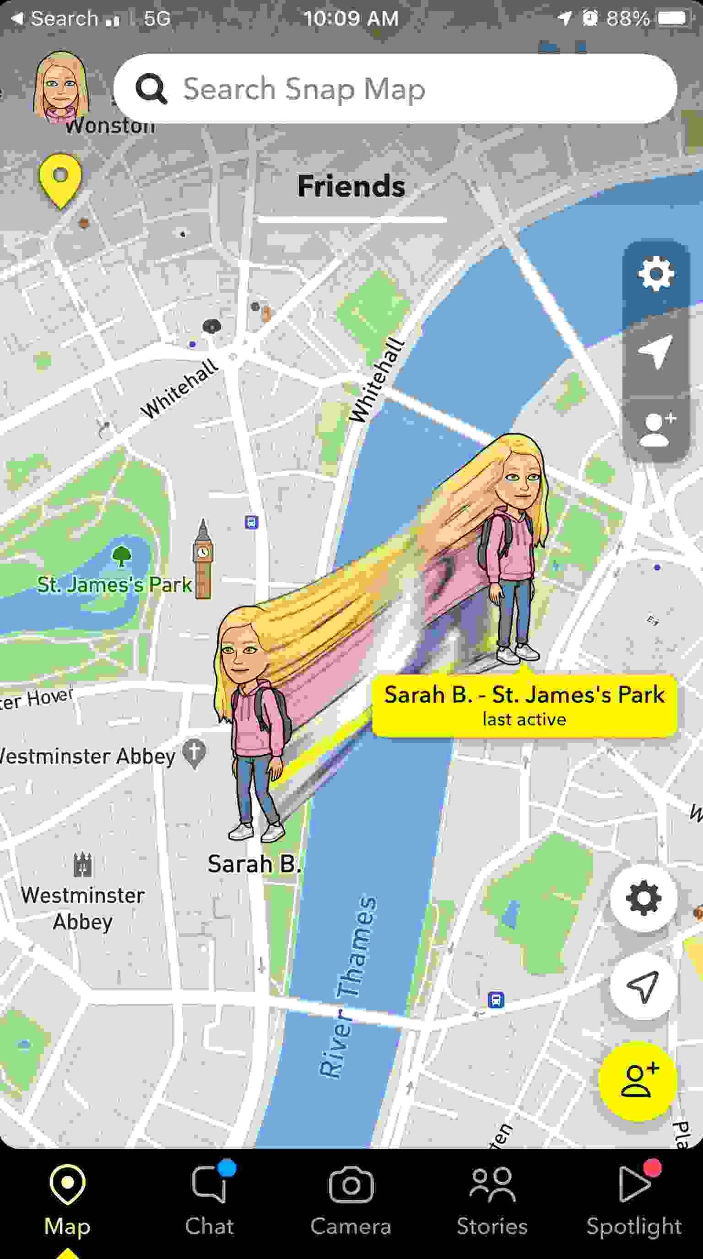 Bug localisation Snapchat app