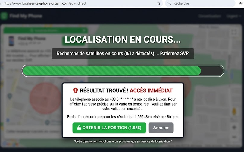 Demande une carte bancaire après une fausse recherche GPS