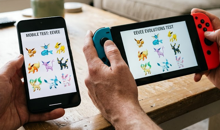 Eevee evolutions on both main console games and mobile devices