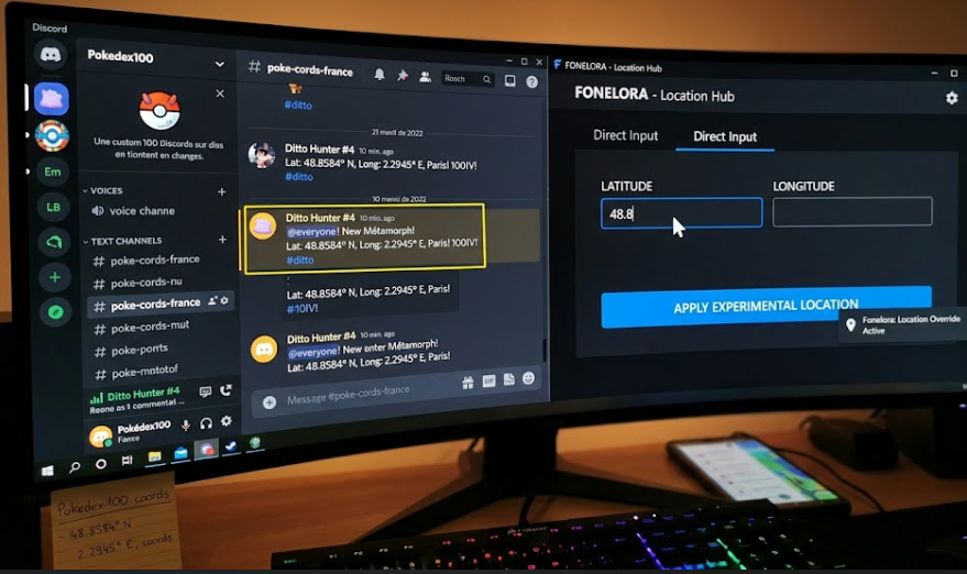 comment trouver des coordonnées GPS sur Discord