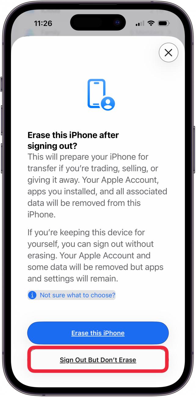 Se déconnecter du compte Apple sans effacer l’iPhone sous iOS 26