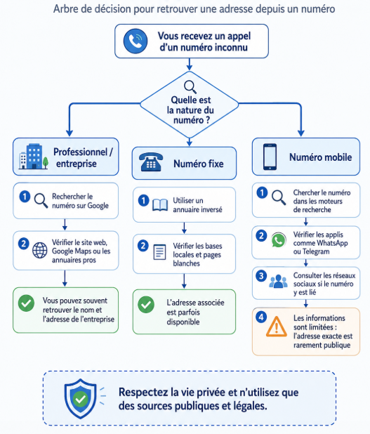 comment retrouver une adresse depuis un numéro