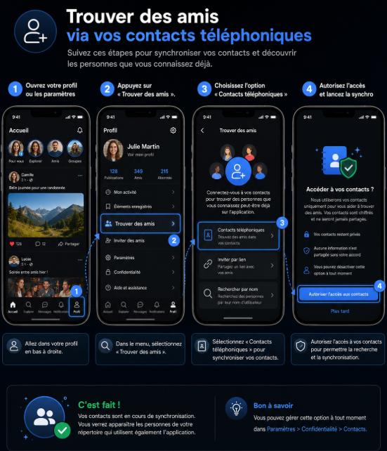 Synchronisation des contacts sur smartphone