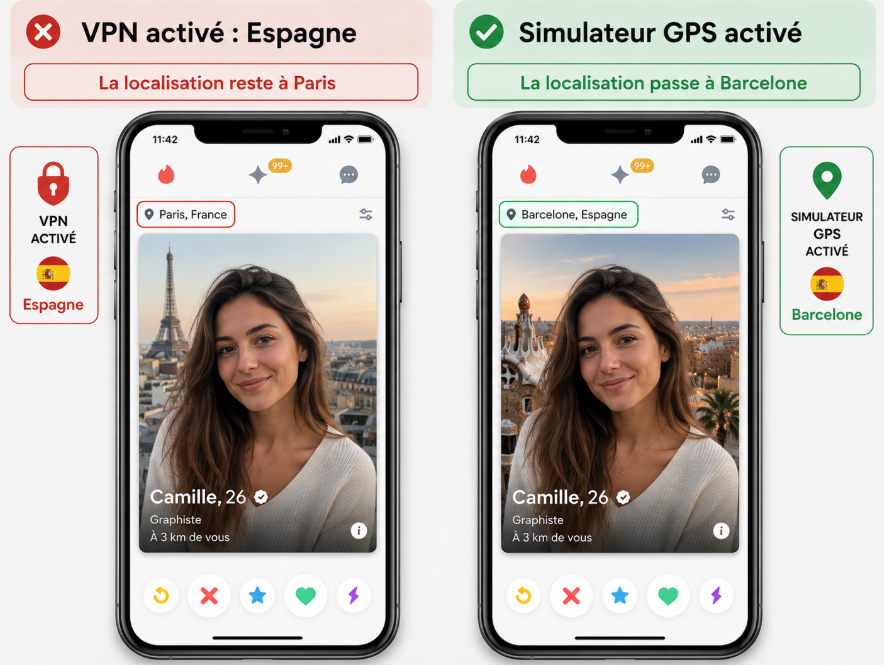 VPN ne modifie pas la localisation