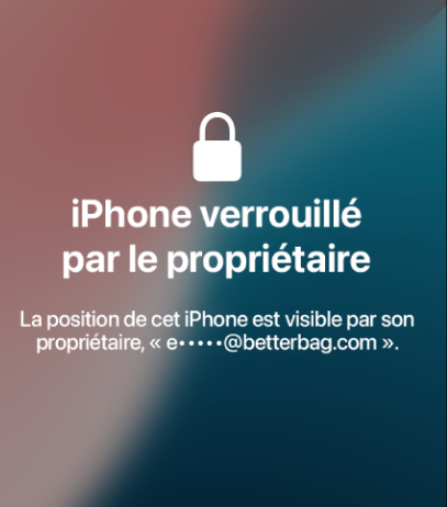 Écran verrouillage d’activation iCloud sur iPhone 13