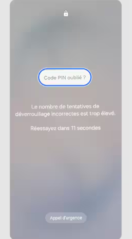 Appuyez sur Code PIN oublié ?