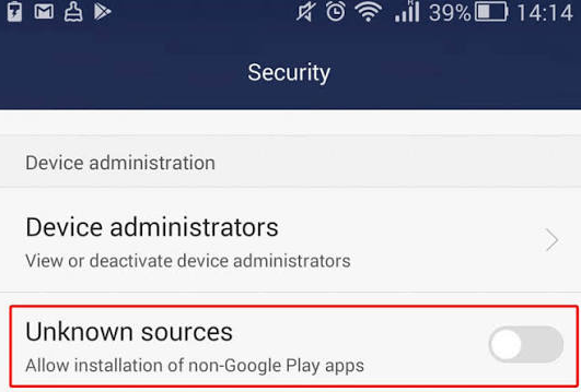 Autoriser l’installation d’applications inconnues sur Android