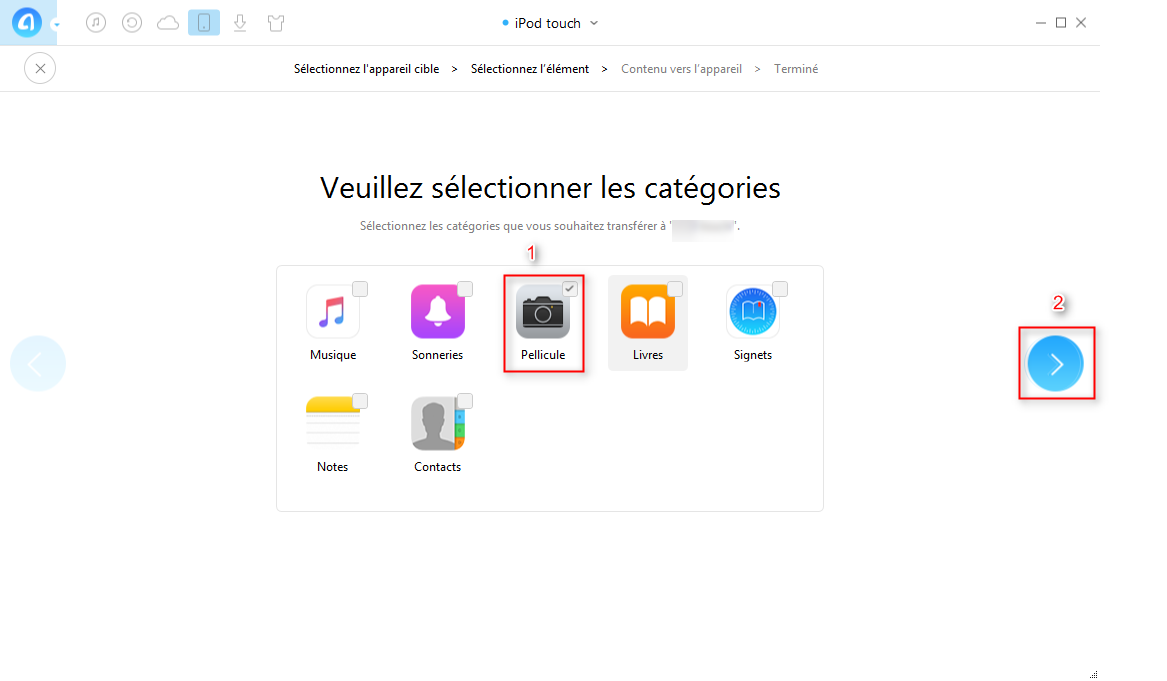 Transférer toutes les photos iPod vers iPhone avec AnyTrans