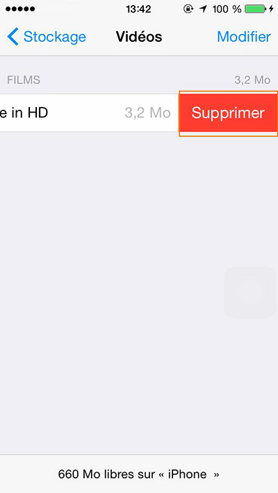 Effacer les anciennes vidéos