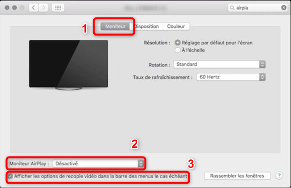 Activation d’AirPlay sur Mac
