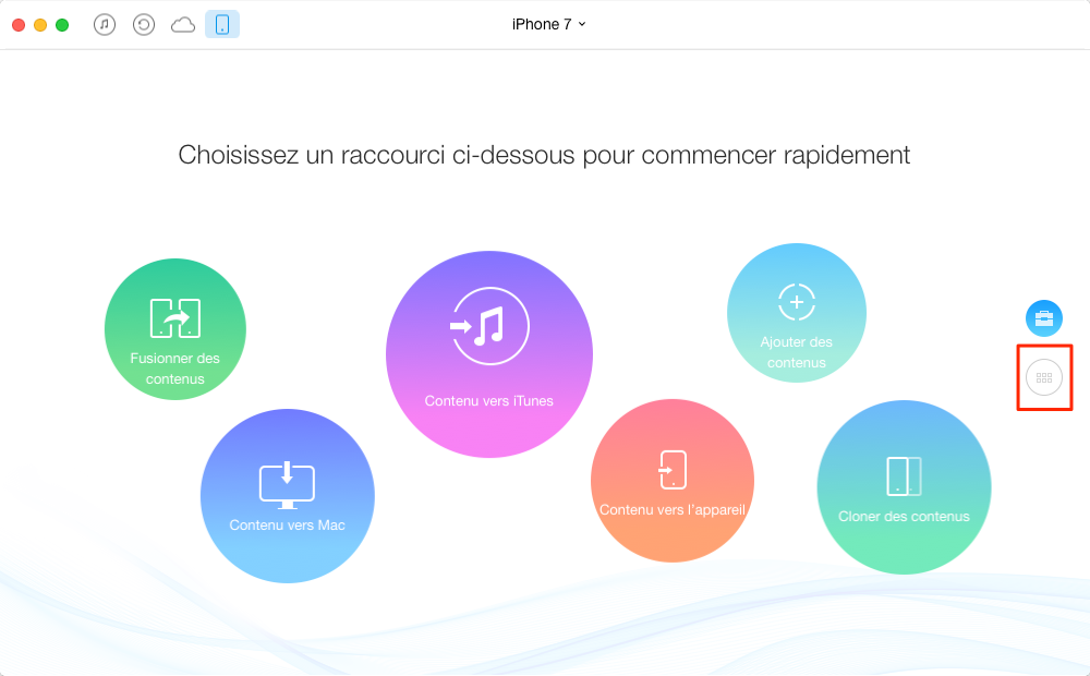 Moyen de mettre les livres sur iPhone 7/7 Plus facilement – étape 2