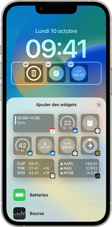 Ajouter Widgets iOS 16