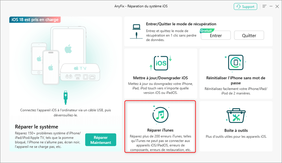 Réparer iTunes 