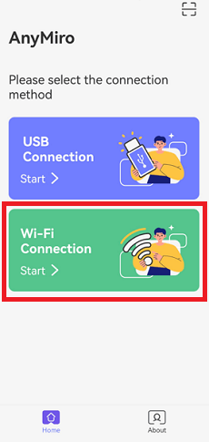 Sélectionnez l’option Wi-Fi Connection