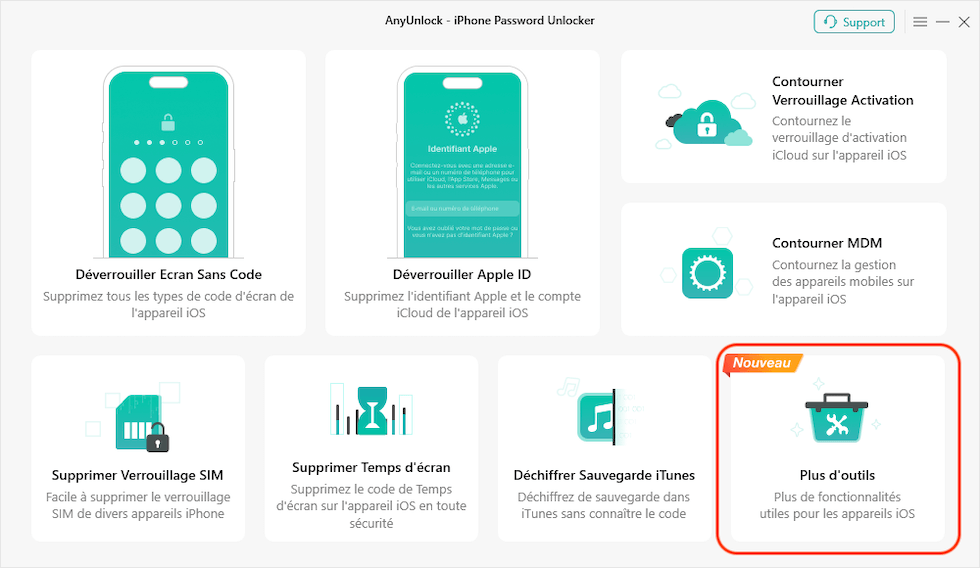 Cliquez sur Plus d'outils