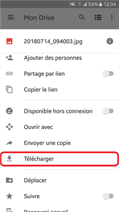 Télécharger des fichiers Google Drive