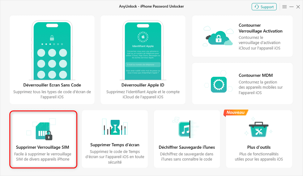 Supprimer Verrouillage SIM