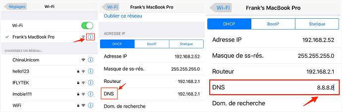 Contourner iCloud DNS Bypass
