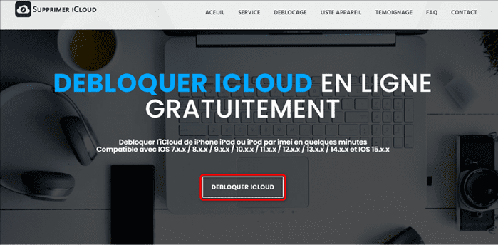 Cliquez sur Débloquer iCloud