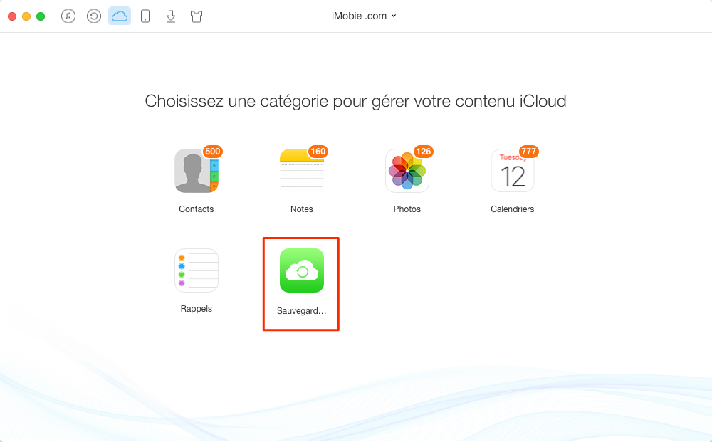 Comment extraire des messages iCloud vers PC/Mac – étape 2