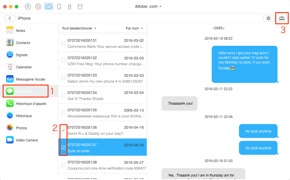 comment consulter les sms sur icloud