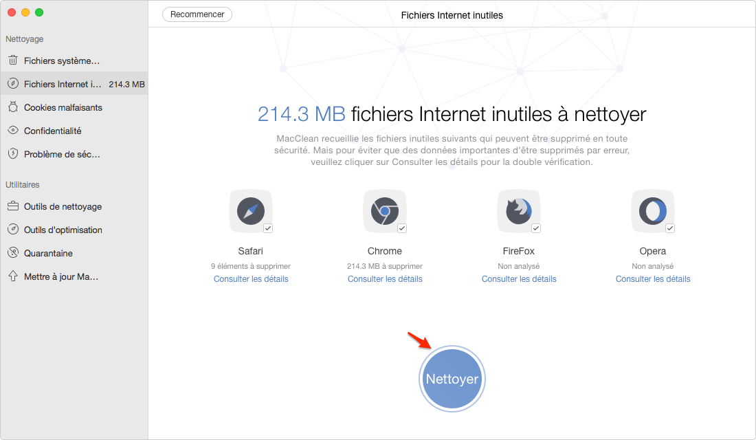 Comment améliorer la performance d'un Mac avec MacClean – étape 4