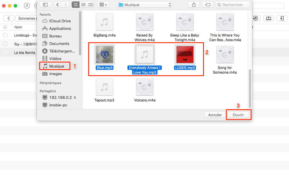 Convertir MP3 en sonnerie pour iPhone - étape 4