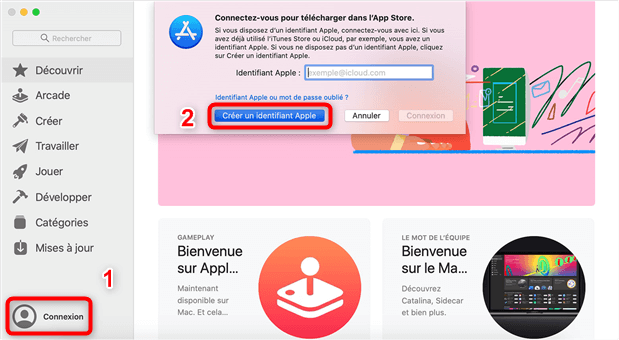Création de l’Apple ID sur Mac
