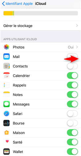 Exporter contact iPhone vers iCloud