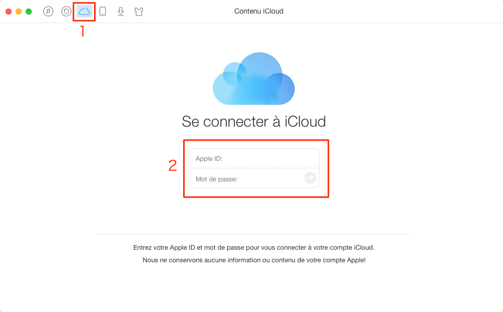 Comment importer des contacts depuis iCloud – étape 1