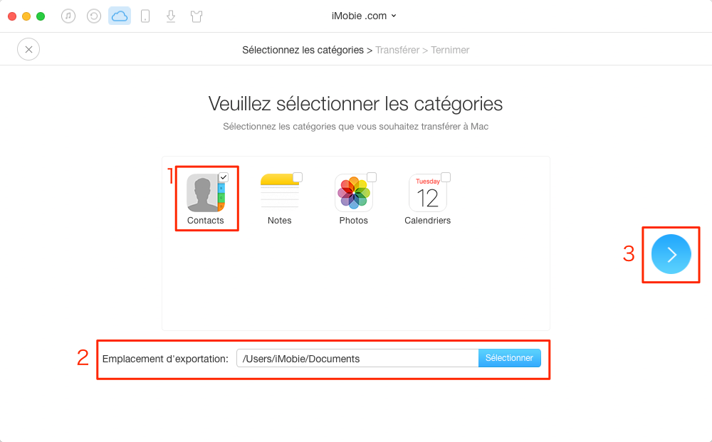 Comment exporter des contacts iCloud sur Mac – étape 3